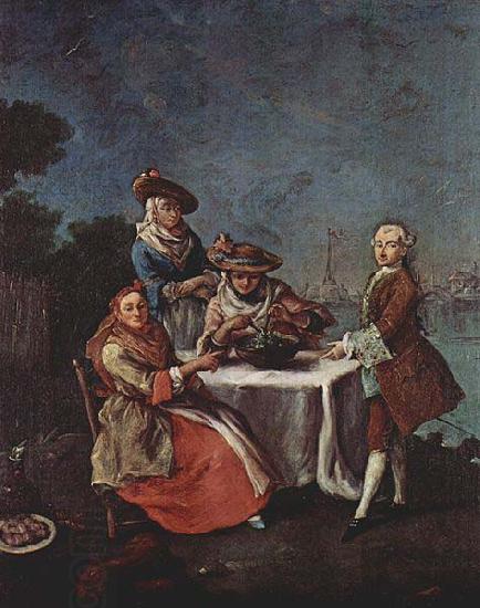 Pietro Longhi Im Gemusegarten an der Flubmundung oil painting picture